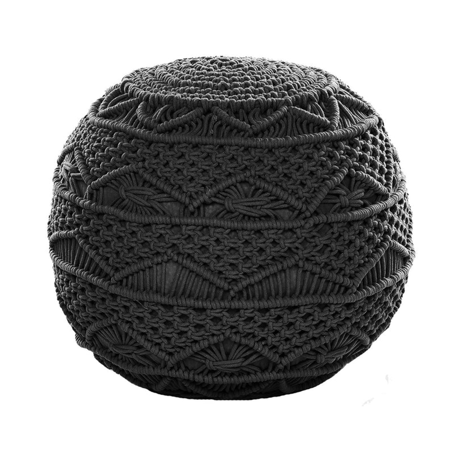 handmade-bohemian-cotton-macrame-pouf manufacturer, Supplier and exporter
