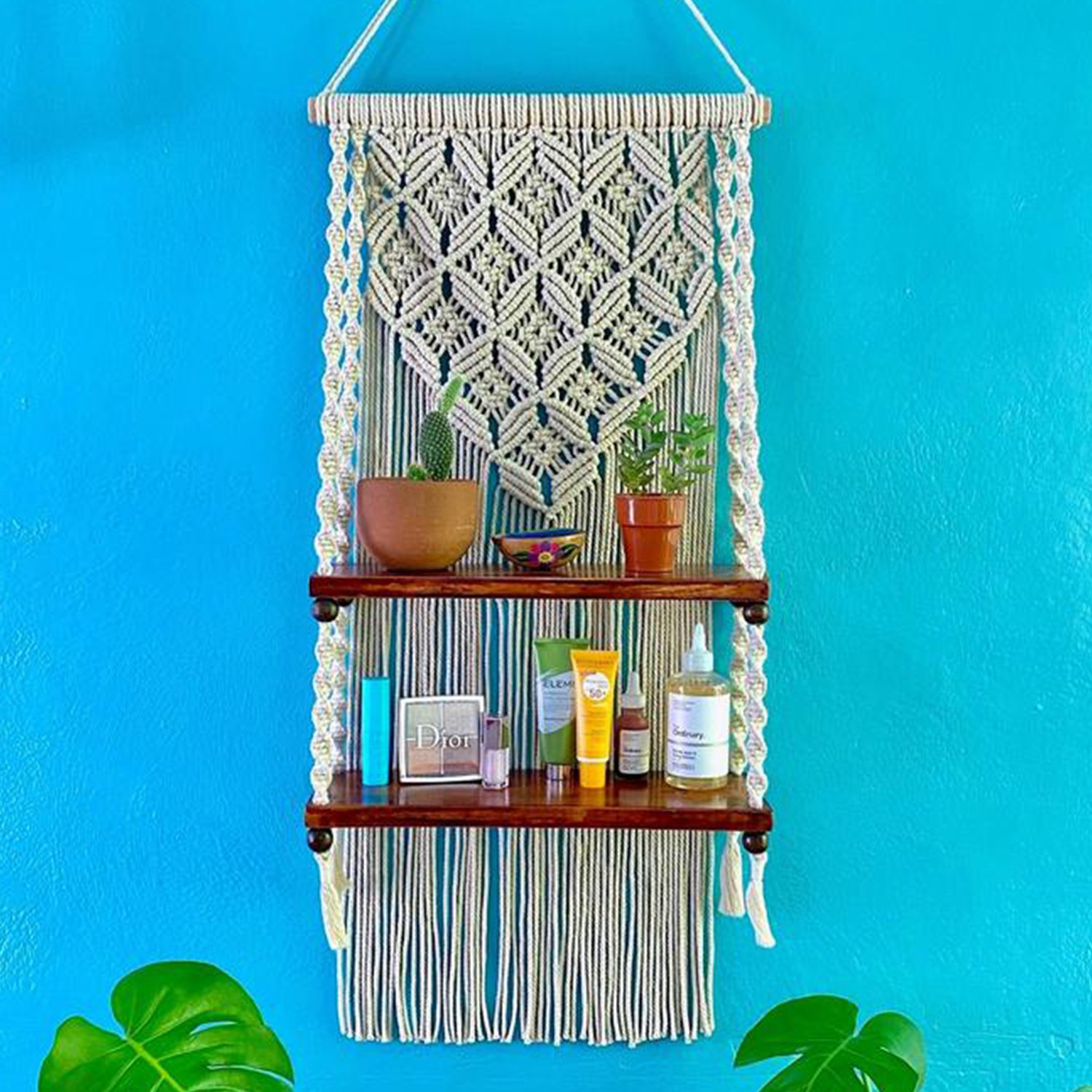 handmade macrame wall hanging shelf manufacturer, exporter and supplier