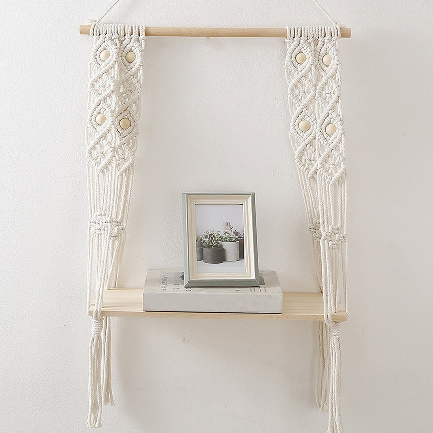 handmade macrame wall hanging shelf manufacturer, exporter and supplier