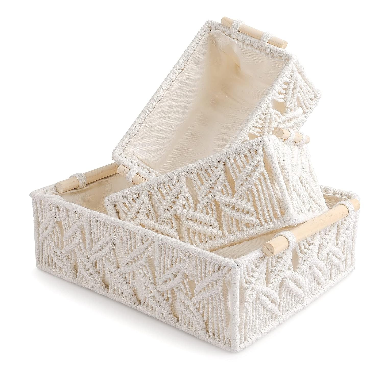 cotton macrame storage decorative hamper baskets manufacturer, exporter and supplier